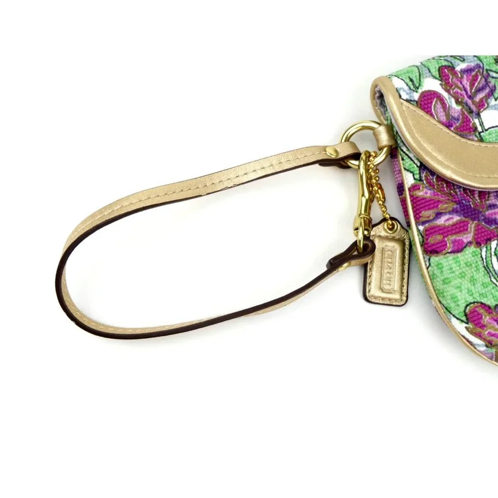 Coach Ashley Iris‎ Floral Flap Wristlet
